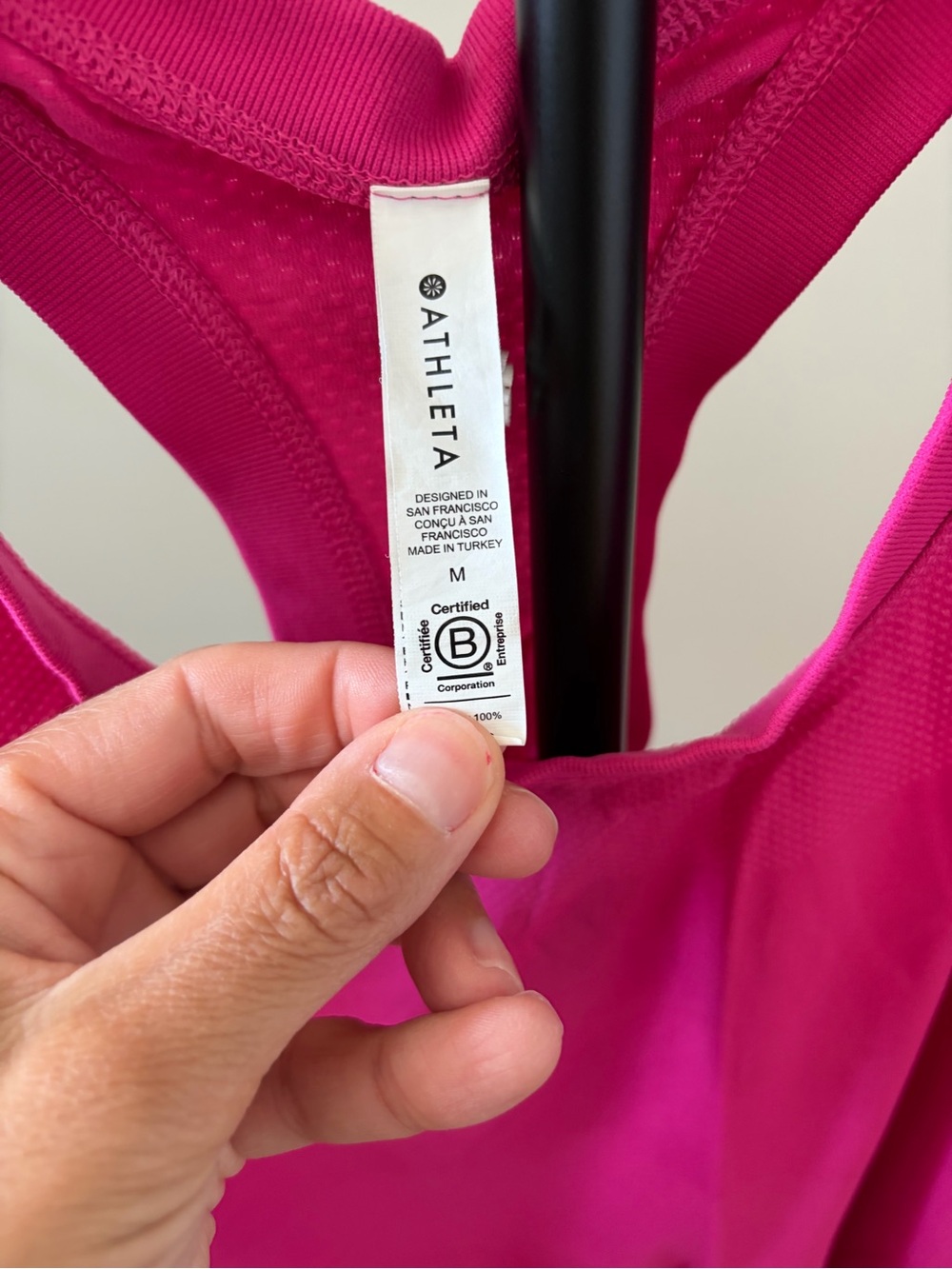 Athleta Bright Pink Racerback Tank - Picture 2 of 3